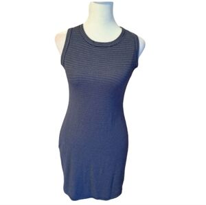 Laila Jayda Navy and White Striped Sleeveless Dress